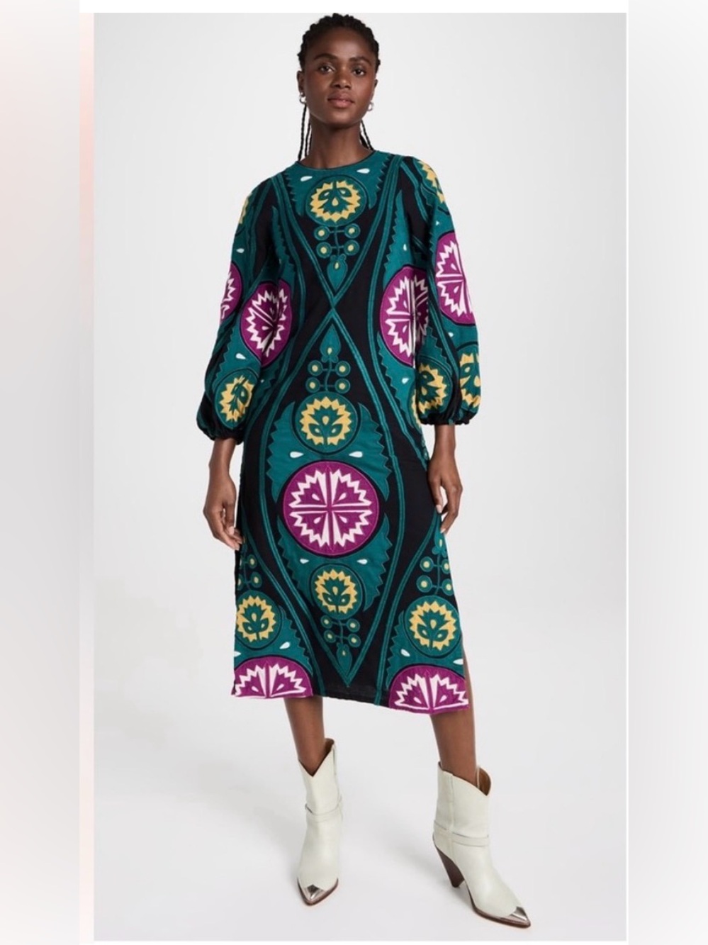 Sea Gael Appliqué Crew neck dress